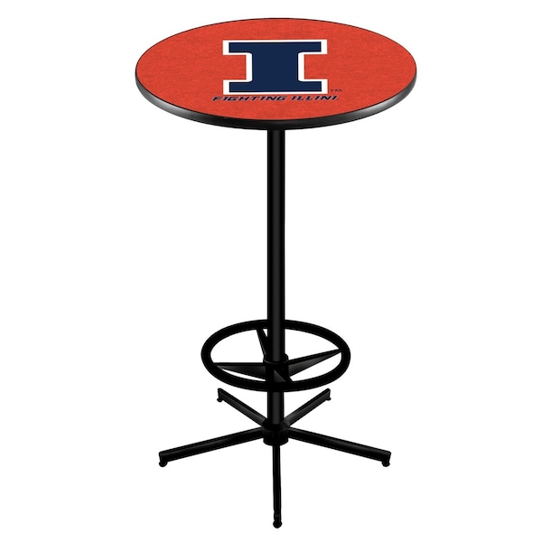 42" Black Illinois Pub Table